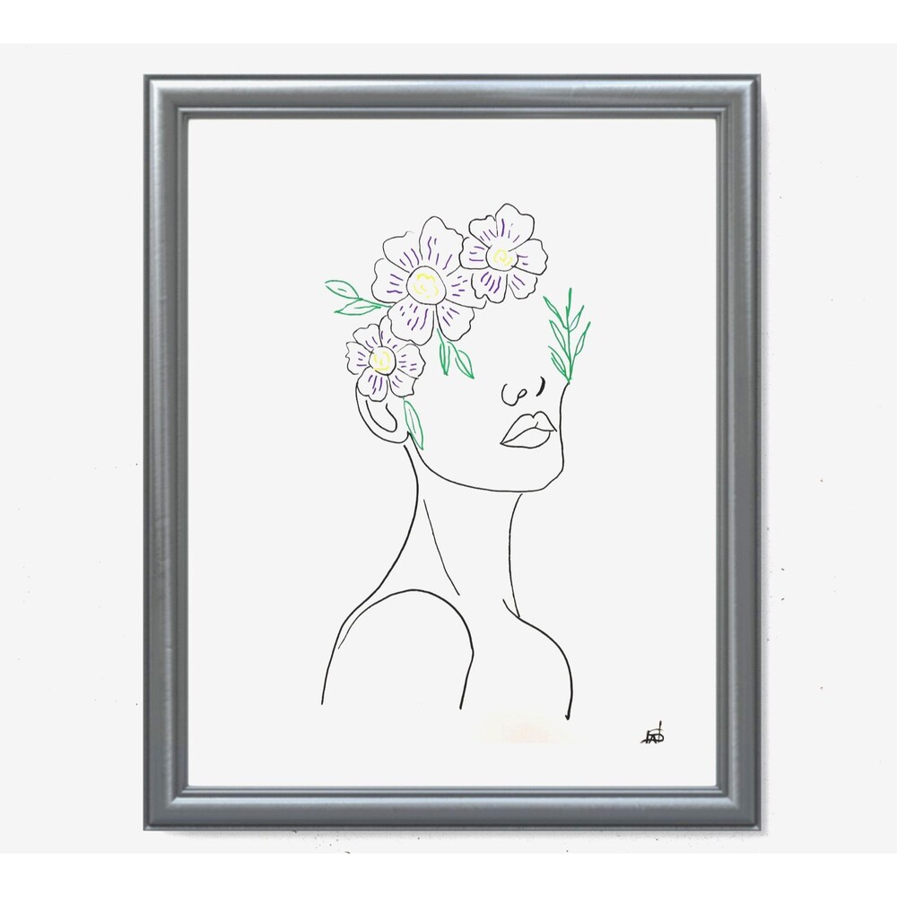 WS original art 14X11 modern expressionist abstract painting